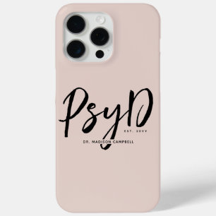 Personalized Elegant PsyD Doctor of Psychology iPhone 15 Pro Max Case