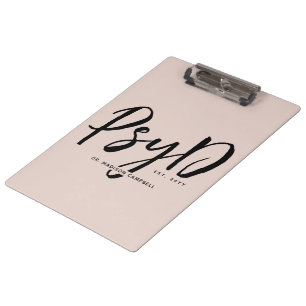 Personalized Elegant PsyD Doctor of Psychology Clipboard
