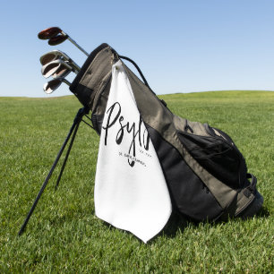 Personalized Elegant PsyD Doctor of Psychology Golf Towel