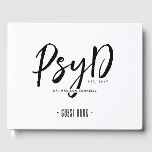 Personalized Elegant PsyD Doctor of Psychology Guest Book
