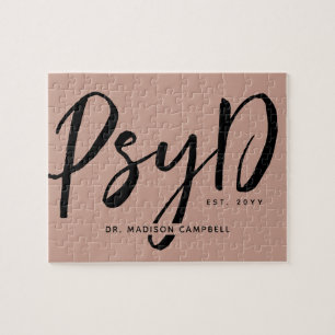 Personalized Elegant PsyD Doctor of Psychology Jigsaw Puzzle