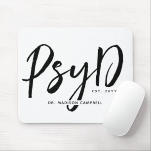 Personalized Elegant PsyD Doctor of Psychology Mouse Pad