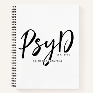 Personalized Elegant PsyD Doctor of Psychology Notebook
