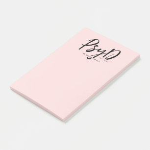 Personalized Elegant PsyD Doctor of Psychology Post-it Notes