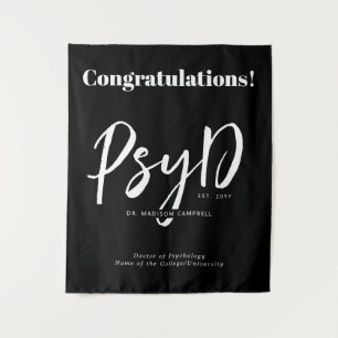 Personalized Elegant PsyD Doctor of Psychology Tapestry