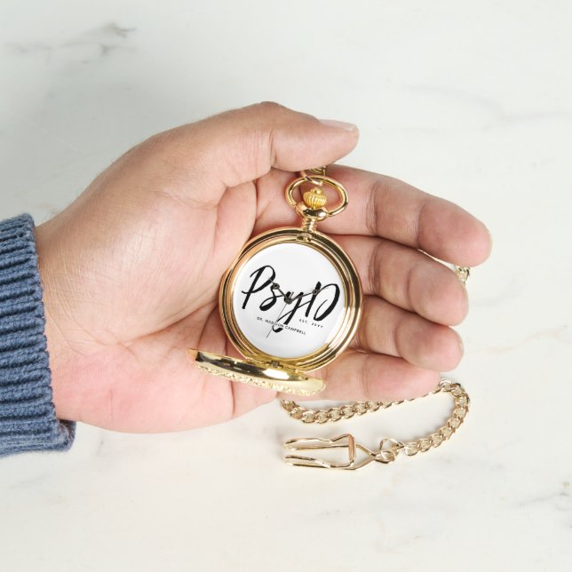 Personalized Elegant PsyD Doctor of Psychology Watch (Hand)