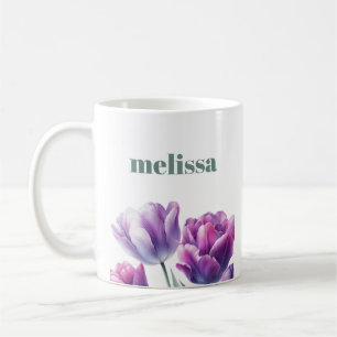 Personalized Elegant purple Monogram Coffee Mug