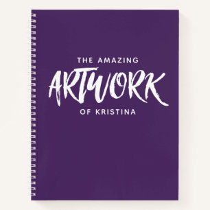 Personalized Elegant Purple Sketchbook Notebook