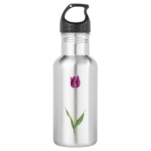 Personalized Elegant Purple Tulip 532 Ml Water Bottle