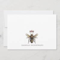 Personalized Elegant Queen Bee Crown Logo