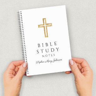 Personalized Elegant Religious Cross Notebook