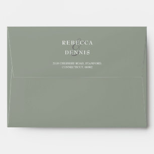 Personalized Elegant Sage Green Return Address Envelope
