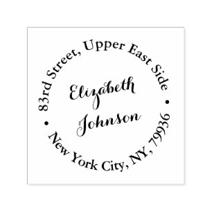 Personalized Elegant Script Name Return Address Self-inking Stamp