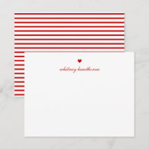 Personalized Elegant Script Red Heart