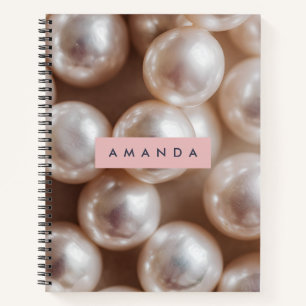Personalized Elegant Soft Pearl Chic Style Notebook