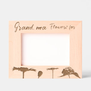 Personalized Elegant Spring Flowers Etched Frames