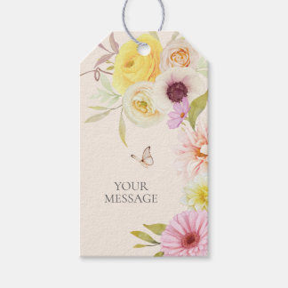 Personalized Elegant Spring Flowers Gift Tag