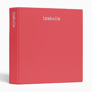 Personalized Elegant Stylish Pretty Watermelon Red Binder