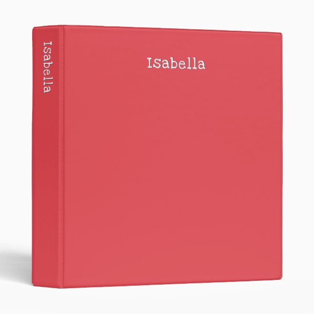 Personalized Elegant Stylish Pretty Watermelon Red Binder (Front/Spine)