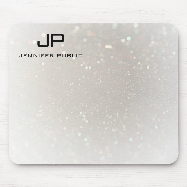 Personalized Elegant Template Glamourous Modern Mouse Pad (Front)