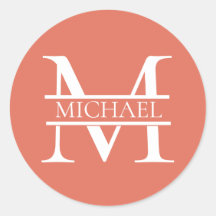 Personalized Elegant Terracotta Monogram and Name
