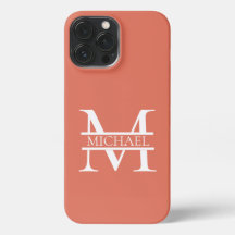 Personalized Elegant Terracotta Monogram and Name