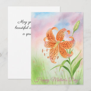 Personalized Elegant Tiger Lily Announcement