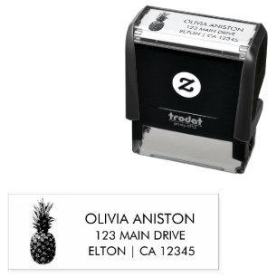 Personalized Elegant Vintage Pineapple Self-inking Stamp
