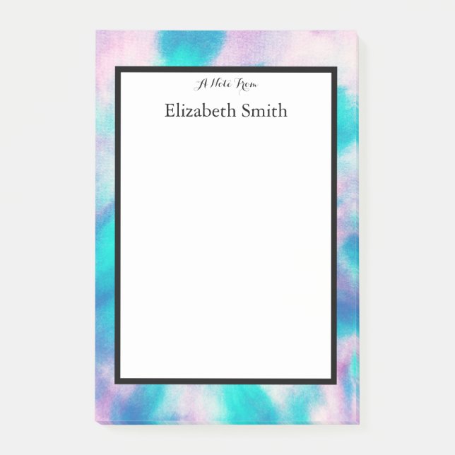Personalized Elegant Watercolor Post-it Notes (Front)