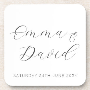 Personalized Elegant Wedding Coaster
