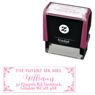 Personalized Elegant Wedding Engagement gift Self-inking Stamp