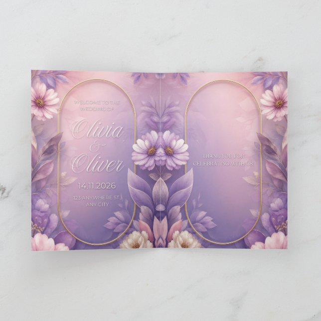 Personalized Elegant Wedding Invitation (Inside)