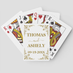 Personalized Elegant Wedding Monogram Playing Cards