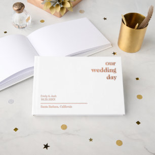 Personalized Elegant Wedding Reception Engagement Guest Book