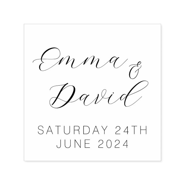 Personalized Elegant Wedding Self-inking Stamp (Design)