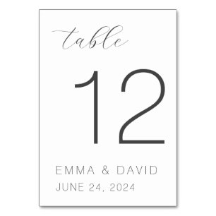 Personalized Elegant Wedding Table Number