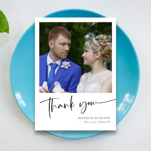 Personalized Elegant Wedding Thank You Card