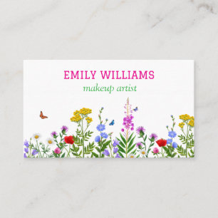 Personalized Elegant Wildflower Floral Business Card