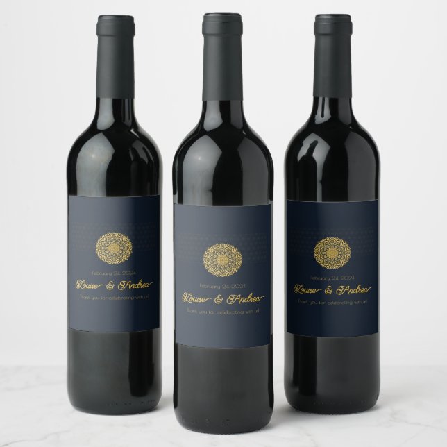 Personalized Elegant Wine Label (Bottles)