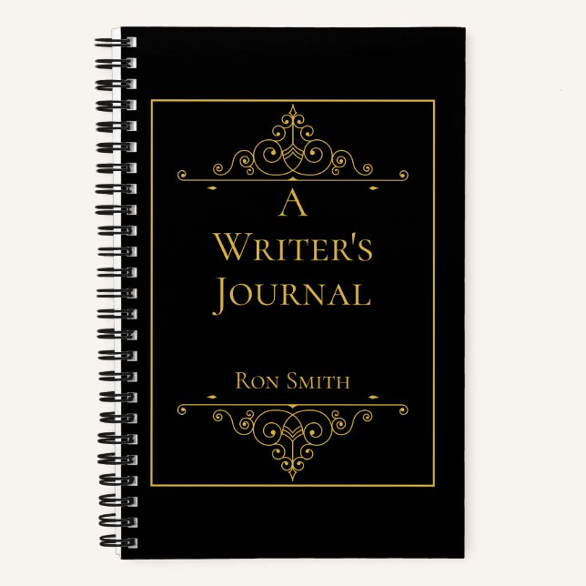 Personalized Elegant Writing Journal for Authors (Front)