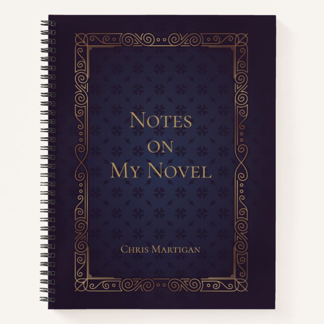Personalized Elegant Writing Notebook for Authors (Front)
