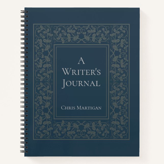 Personalized Elegant Writing Notebook for Authors (Front)