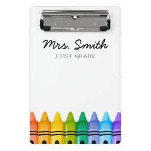 Personalized Elementary Primary Teacher Name Mini Clipboard