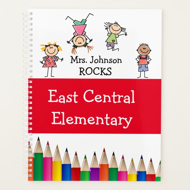 Personalized Elementary School Teacher Planner (Front)