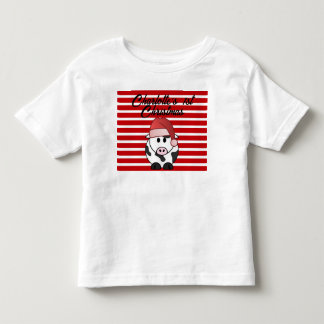 Personalized Elephant 1st Christmas Baby Girl Red Toddler T-shirt