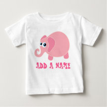 Personalized Elephant Baby T-shirt