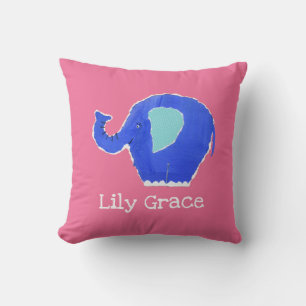 Personalized Elephant Cushion Pillow