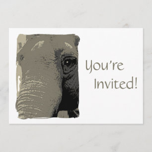 Personalized Elephant Day at the Zoo Party Invitation
