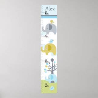 Personalized Elephant Love Growth Chart