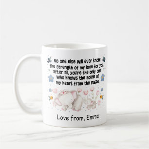 Personalized Elephant Mom Coffee Mug